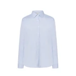Camisa mujer Oxford LS JHK en algodón y poliéster reciclado con manga larga, disponible para personalizar con logotipo empresarial