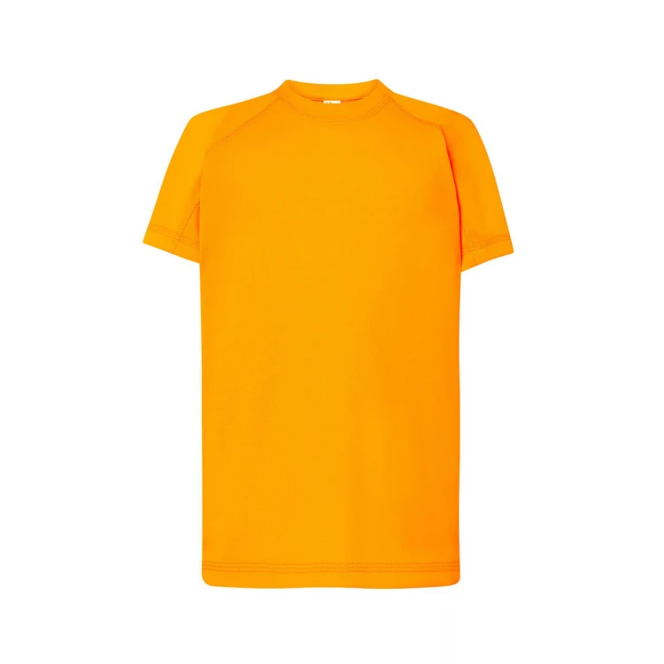 T-shirt enfant sportif JHK mod. Sport en polyester recycle, disponible pour personnaliser avec serigraphie ou broderie