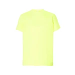 T-shirt enfant sportif JHK mod. Sport en polyester recycle, disponible pour personnaliser avec serigraphie ou broderie
