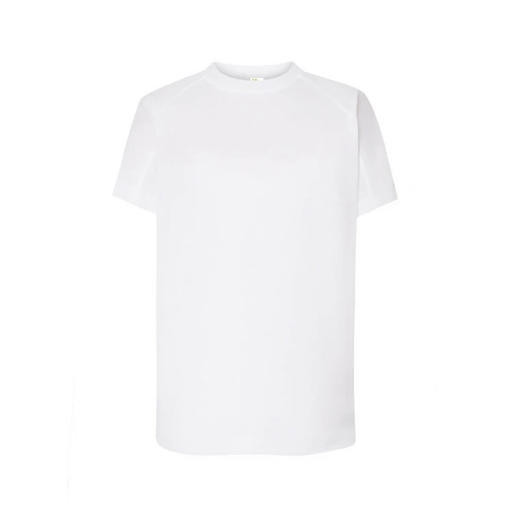 T-shirt enfant sportif JHK mod. Sport en polyester recycle, disponible pour personnaliser avec serigraphie ou broderie