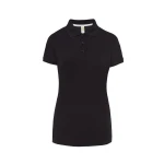 Polo donna con colletto e bottoni, taglio sagomato semiattillato, pronta da personalizzare con logo
