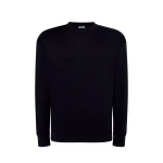 Sudadera JHK cuello redondo French Terry gris melange lista para personalizar con logo