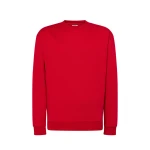 Sudadera JHK cuello redondo French Terry gris melange lista para personalizar con logo