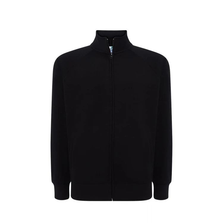 Sudadera hombre JHK French Terry con cremallera completa, bolsillos y cuello redondo, color surtido
