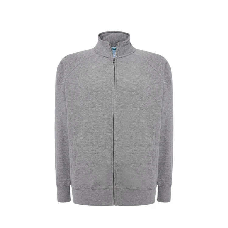 Sudadera hombre JHK French Terry con cremallera completa, bolsillos y cuello redondo, color surtido