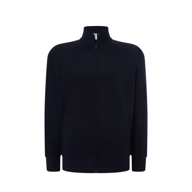 Sudadera hombre JHK French Terry con cremallera completa, bolsillos y cuello redondo, color surtido