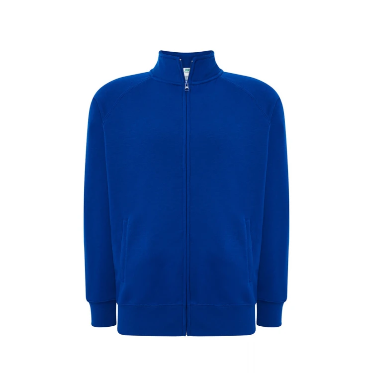 Sudadera hombre JHK French Terry con cremallera completa, bolsillos y cuello redondo, color surtido