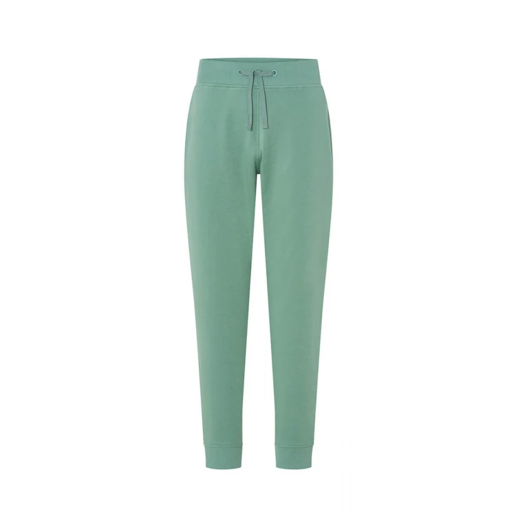 Pantalone lungo in felpa grigio melange da personalizzare con logo da fronte