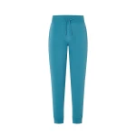 Pantalone lungo in felpa grigio melange da personalizzare con logo da fronte