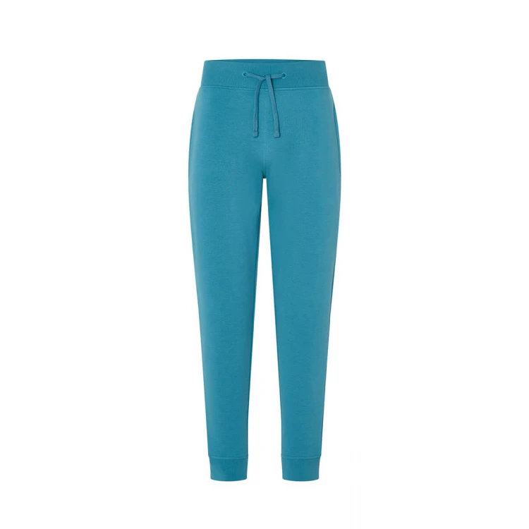 Pantalone lungo in felpa grigio melange da personalizzare con logo da fronte