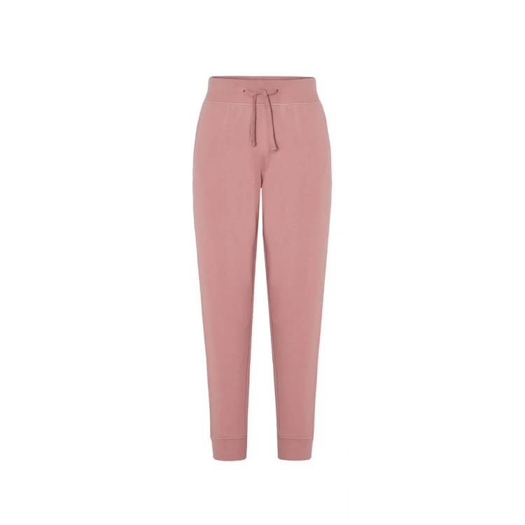 Pantalone lungo in felpa grigio melange da personalizzare con logo da fronte