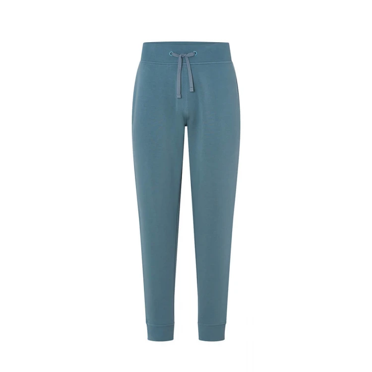 Pantalone lungo in felpa grigio melange da personalizzare con logo da fronte