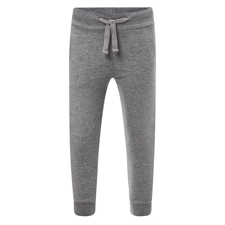 JHK French Terry Kinder-Sweathose aus Baumwolle und recyceltem Polyester, hellgrau, Vorderansicht