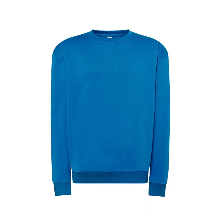 Sweat col rond en tailles XS à 5XL, coton et polyester recyclé, prêt à personnaliser avec logo