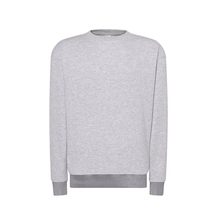 Sweat col rond en tailles XS à 5XL, coton et polyester recyclé, prêt à personnaliser avec logo