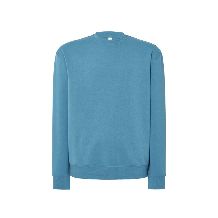Sweat col rond en tailles XS à 5XL, coton et polyester recyclé, prêt à personnaliser avec logo