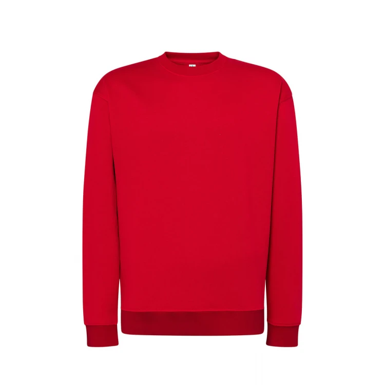Sweat col rond en tailles XS à 5XL, coton et polyester recyclé, prêt à personnaliser avec logo