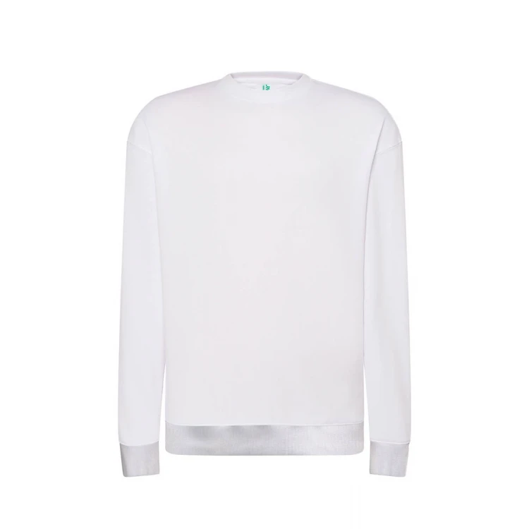 Sweat col rond en tailles XS à 5XL, coton et polyester recyclé, prêt à personnaliser avec logo