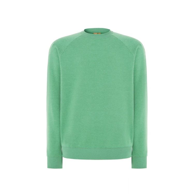 Sudadera cuello redondo unisex JHK Organic Everest en algodón orgánico y poliéster reciclado para personalizar con logo