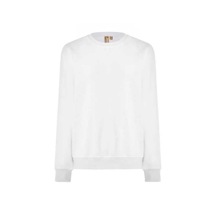 Sudadera cuello redondo unisex JHK Organic Everest en algodón orgánico y poliéster reciclado para personalizar con logo