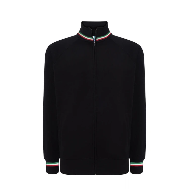 Sweat JHK Premium zip Italia en mélange coton avec fermeture à glissière cachée, à personnaliser avec logo