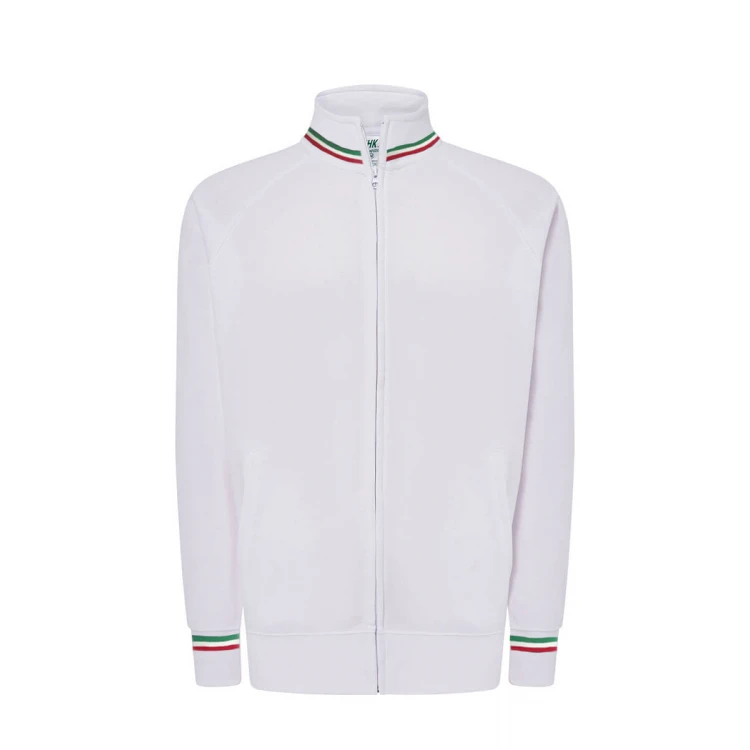 Sweat JHK Premium zip Italia en mélange coton avec fermeture à glissière cachée, à personnaliser avec logo