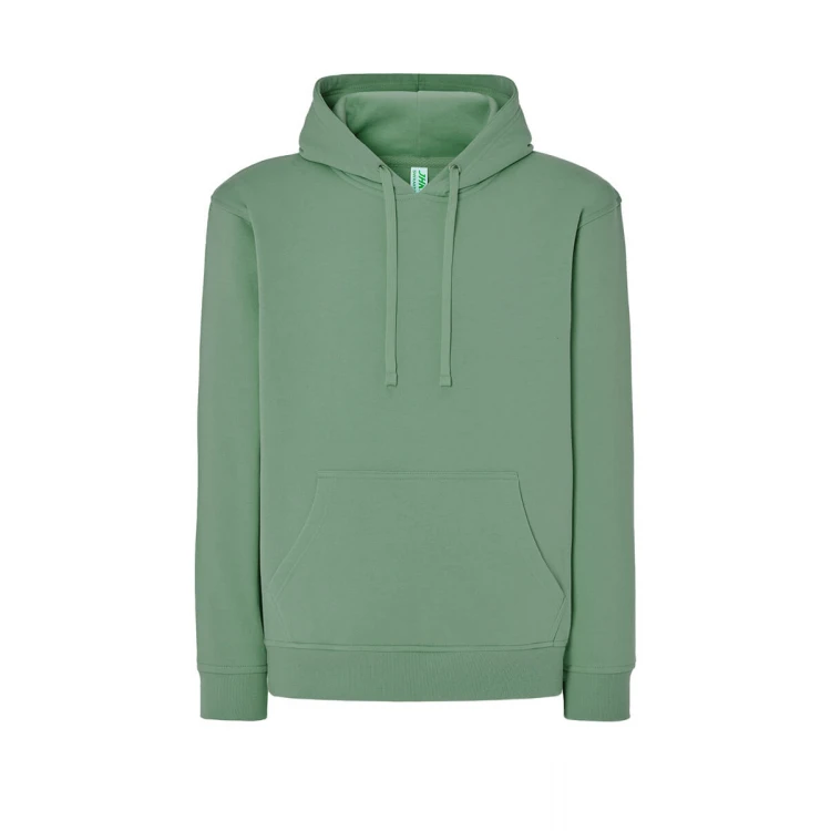 Sweat-shirt homme à capuche avec poche kangourou en coton et polyester recyclé, prêt à être personnalisé avec logo d'entreprise