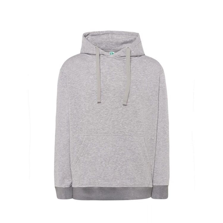 Sweat-shirt homme à capuche avec poche kangourou en coton et polyester recyclé, prêt à être personnalisé avec logo d'entreprise