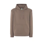 Sweat-shirt homme à capuche avec poche kangourou en coton et polyester recyclé, prêt à être personnalisé avec logo d'entreprise