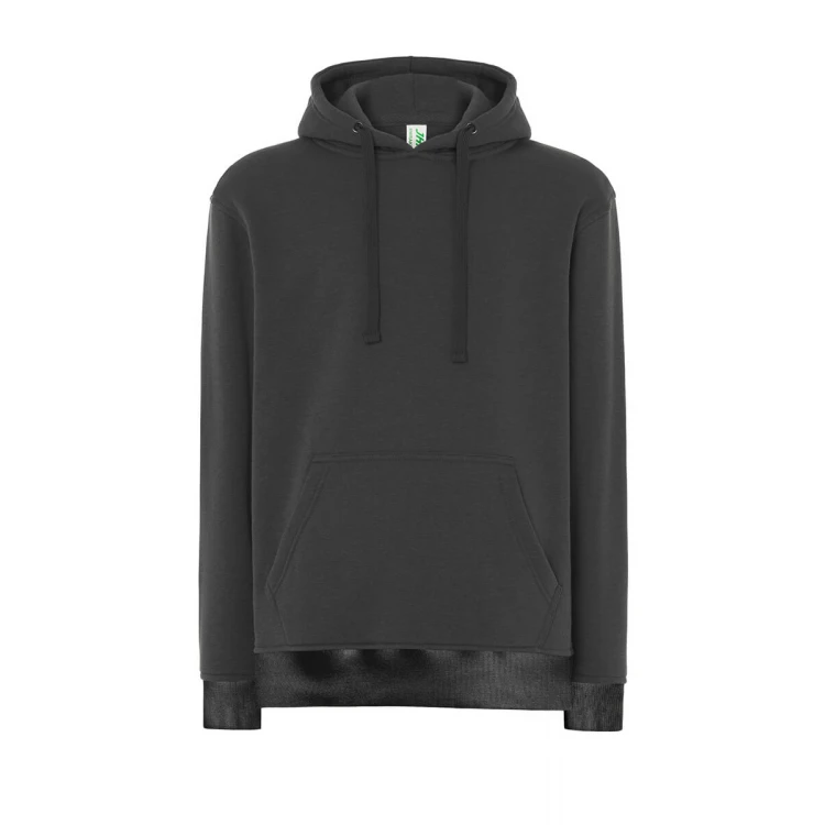 Sweat-shirt homme à capuche avec poche kangourou en coton et polyester recyclé, prêt à être personnalisé avec logo d'entreprise