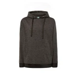 Sweat-shirt homme à capuche avec poche kangourou en coton et polyester recyclé, prêt à être personnalisé avec logo d'entreprise