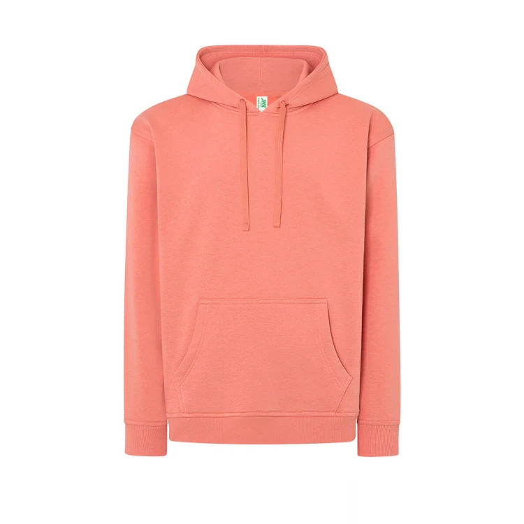 Sweat-shirt homme à capuche avec poche kangourou en coton et polyester recyclé, prêt à être personnalisé avec logo d'entreprise