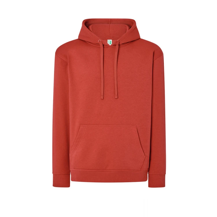 Sweat-shirt homme à capuche avec poche kangourou en coton et polyester recyclé, prêt à être personnalisé avec logo d'entreprise
