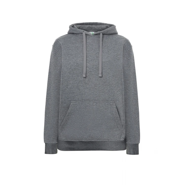 Sweat-shirt homme à capuche avec poche kangourou en coton et polyester recyclé, prêt à être personnalisé avec logo d'entreprise