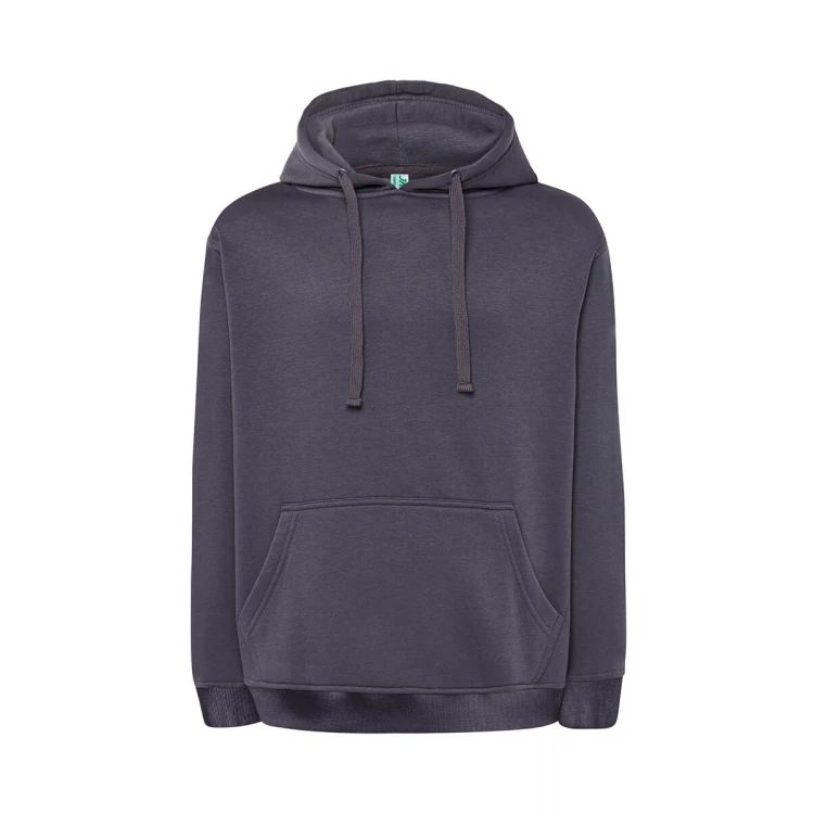Sweat-shirt homme à capuche avec poche kangourou en coton et polyester recyclé, prêt à être personnalisé avec logo d'entreprise
