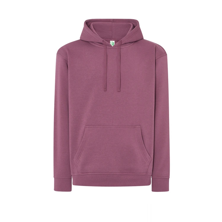 Sweat-shirt homme à capuche avec poche kangourou en coton et polyester recyclé, prêt à être personnalisé avec logo d'entreprise