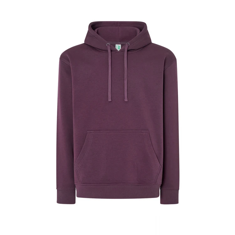 Sweat-shirt homme à capuche avec poche kangourou en coton et polyester recyclé, prêt à être personnalisé avec logo d'entreprise