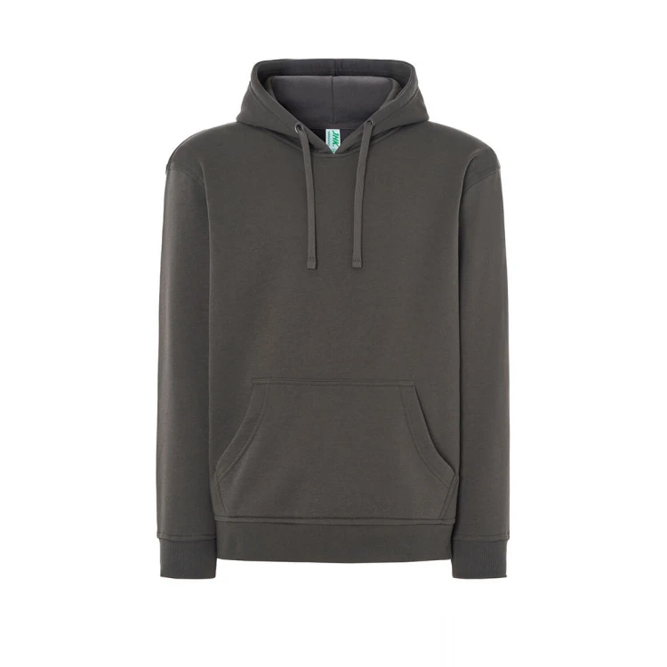 Sweat-shirt homme à capuche avec poche kangourou en coton et polyester recyclé, prêt à être personnalisé avec logo d'entreprise