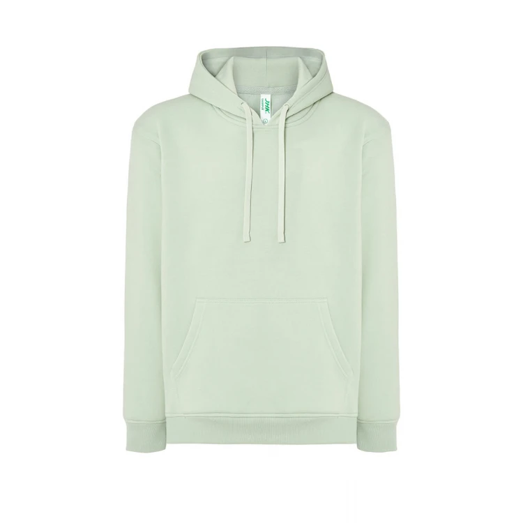 Sweat-shirt homme à capuche avec poche kangourou en coton et polyester recyclé, prêt à être personnalisé avec logo d'entreprise