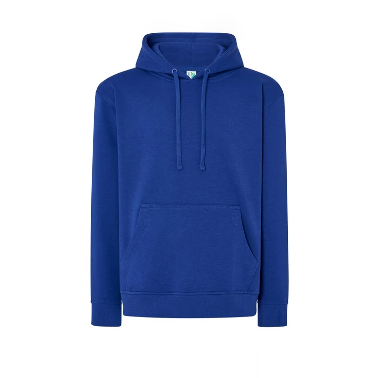 Sweat-shirt homme à capuche avec poche kangourou en coton et polyester recyclé, prêt à être personnalisé avec logo d'entreprise
