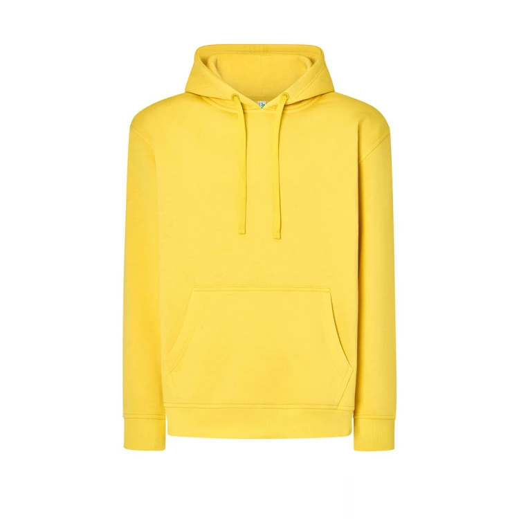Sweat-shirt homme à capuche avec poche kangourou en coton et polyester recyclé, prêt à être personnalisé avec logo d'entreprise