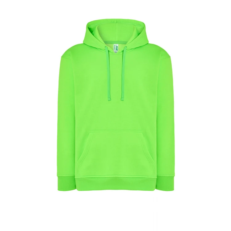 Sweat-shirt homme à capuche avec poche kangourou en coton et polyester recyclé, prêt à être personnalisé avec logo d'entreprise