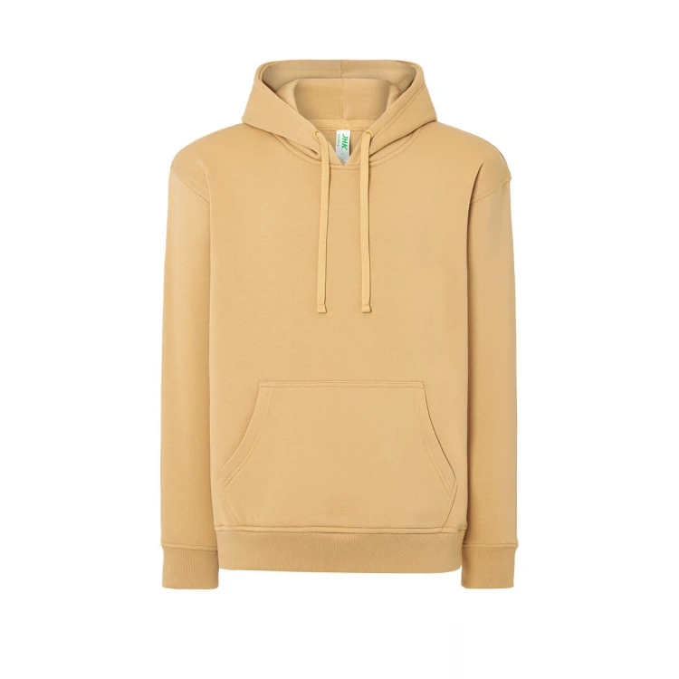 Sweat-shirt homme à capuche avec poche kangourou en coton et polyester recyclé, prêt à être personnalisé avec logo d'entreprise