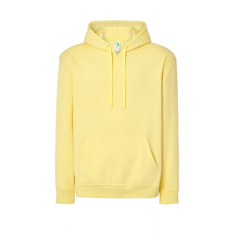 Sweat-shirt homme à capuche avec poche kangourou en coton et polyester recyclé, prêt à être personnalisé avec logo d'entreprise