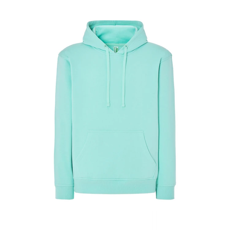 Sweat-shirt homme à capuche avec poche kangourou en coton et polyester recyclé, prêt à être personnalisé avec logo d'entreprise