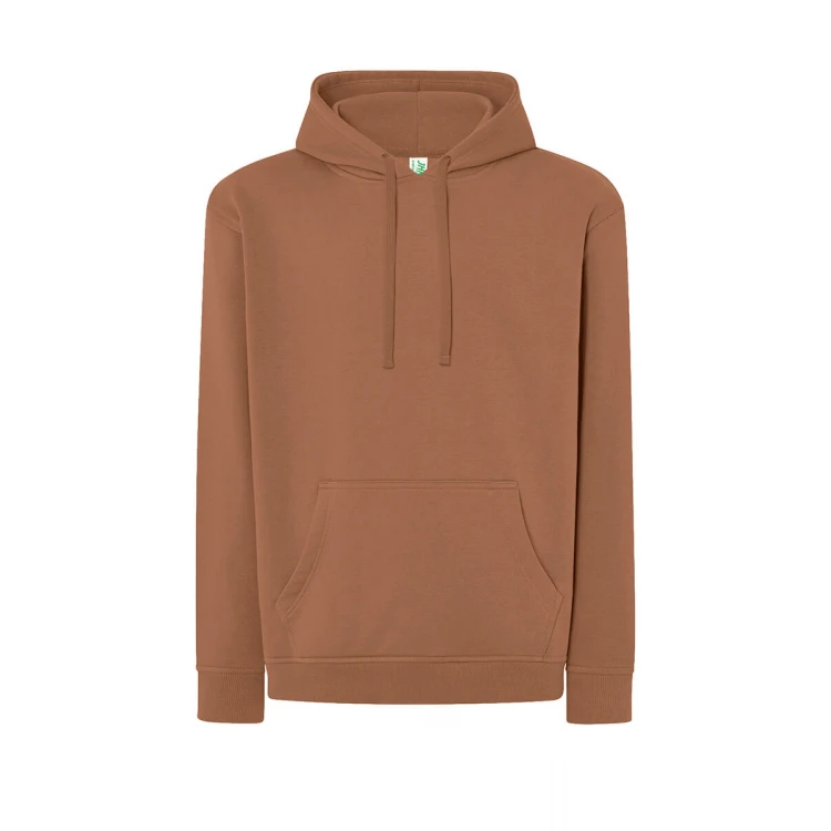 Sweat-shirt homme à capuche avec poche kangourou en coton et polyester recyclé, prêt à être personnalisé avec logo d'entreprise