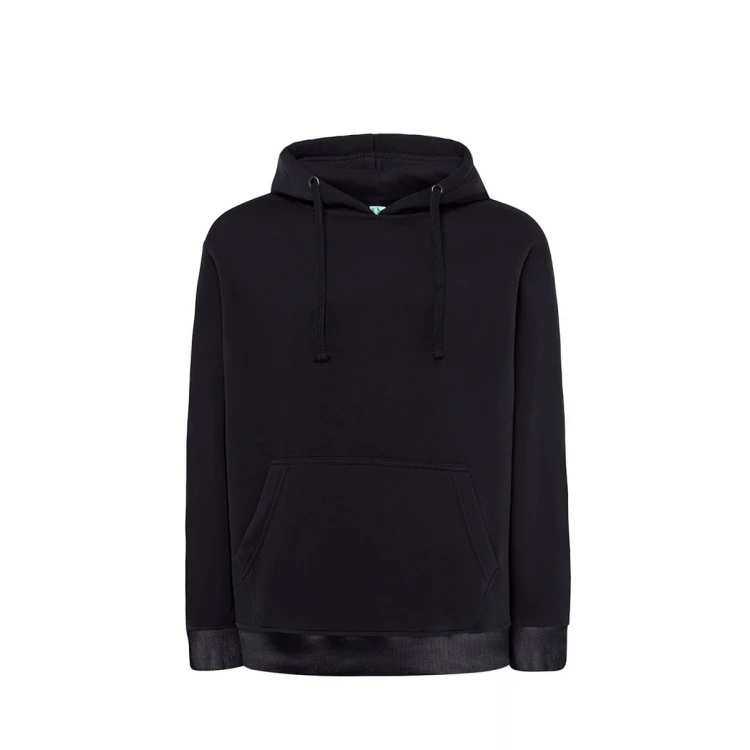 Sweat-shirt homme à capuche avec poche kangourou en coton et polyester recyclé, prêt à être personnalisé avec logo d'entreprise