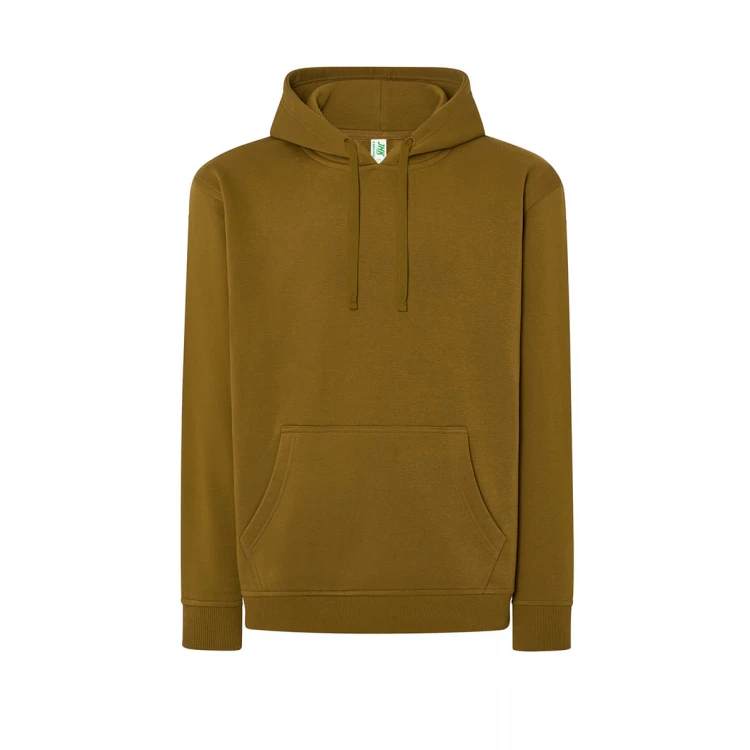 Sweat-shirt homme à capuche avec poche kangourou en coton et polyester recyclé, prêt à être personnalisé avec logo d'entreprise