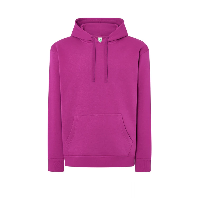 Sweat-shirt homme à capuche avec poche kangourou en coton et polyester recyclé, prêt à être personnalisé avec logo d'entreprise