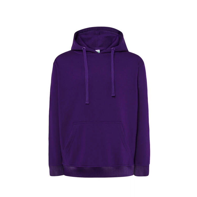 Sweat-shirt homme à capuche avec poche kangourou en coton et polyester recyclé, prêt à être personnalisé avec logo d'entreprise